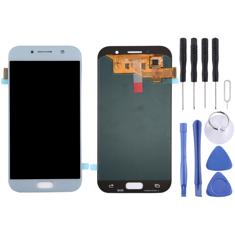 High-Quality Original LCD Display + Touch Panel Assembly for Galaxy A5 (2017) - Blue