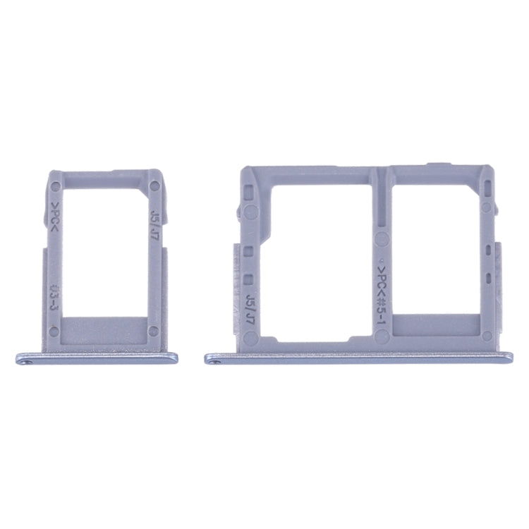 SIM Card Tray + SIM & Micro SD Card Tray for Galaxy J3 (2017) Dual SIM / J330 & J5 (2017) Dual SIM / J530 & J7 (2017) Dual SIM / J730(Blue)