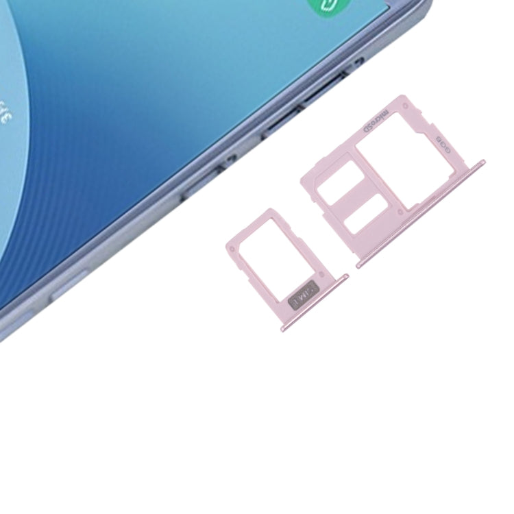 SIM Card Tray + Micro SD Card Tray for Galaxy J3 (2017) Single SIM / J330 & J5 (2017) Single SIM / J530 & J7 (2017) Single SIM / J730(Rose Gold)