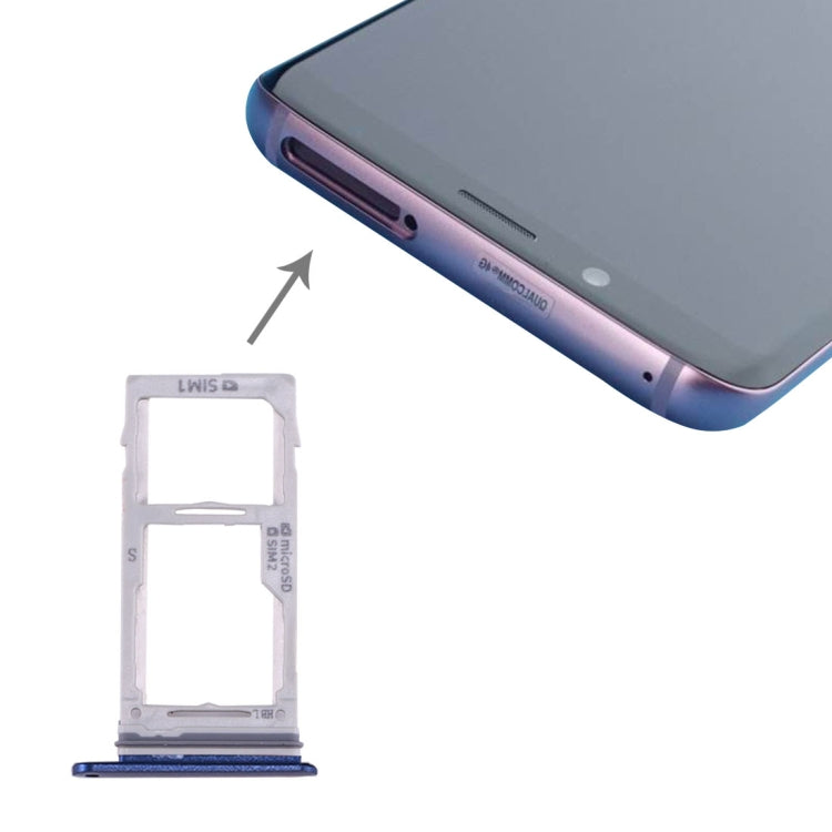 Samsung Galaxy S9+ / S9 Replacement SIM & Micro SD Card Tray (Blue)