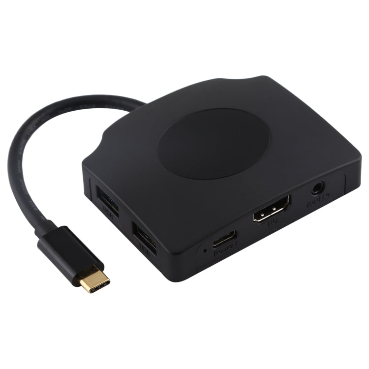 USB-C Multi-Function HUB Adapter with HDMI, Audio Port, and Card Reader