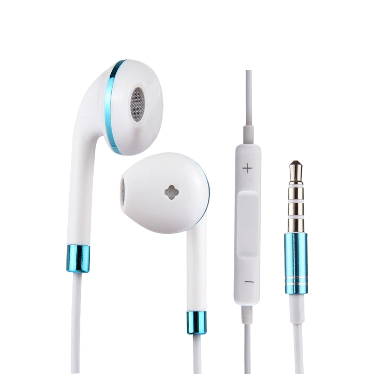Blue In-Ear Earphone with Mic and Line Control