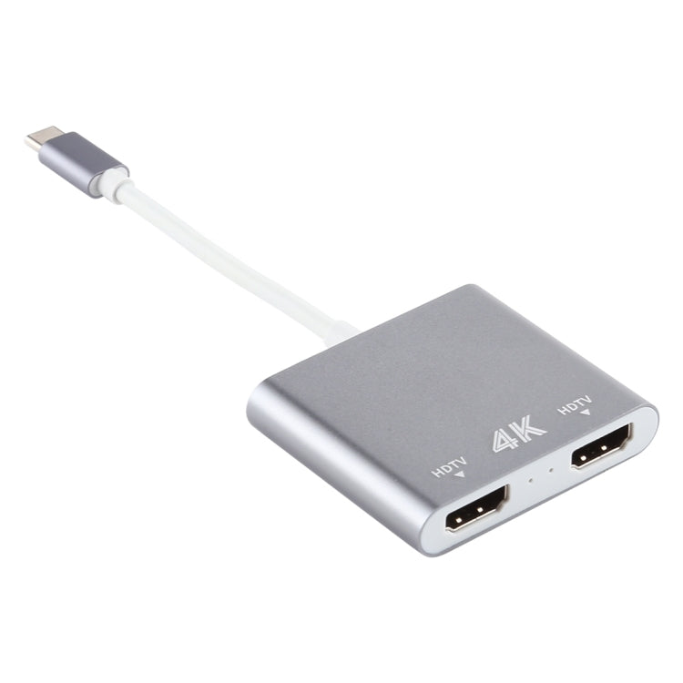 4K Ultra HD Dual HDMI Output USB-C Adapter with Plug and Play Design