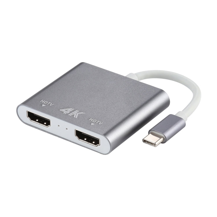 4K Ultra HD Dual HDMI Output USB-C Adapter with Plug and Play Design