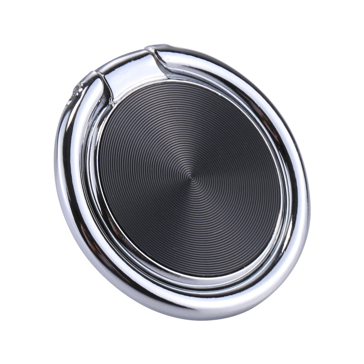 Black CD Pattern Metal Phone Ring Holder Stand