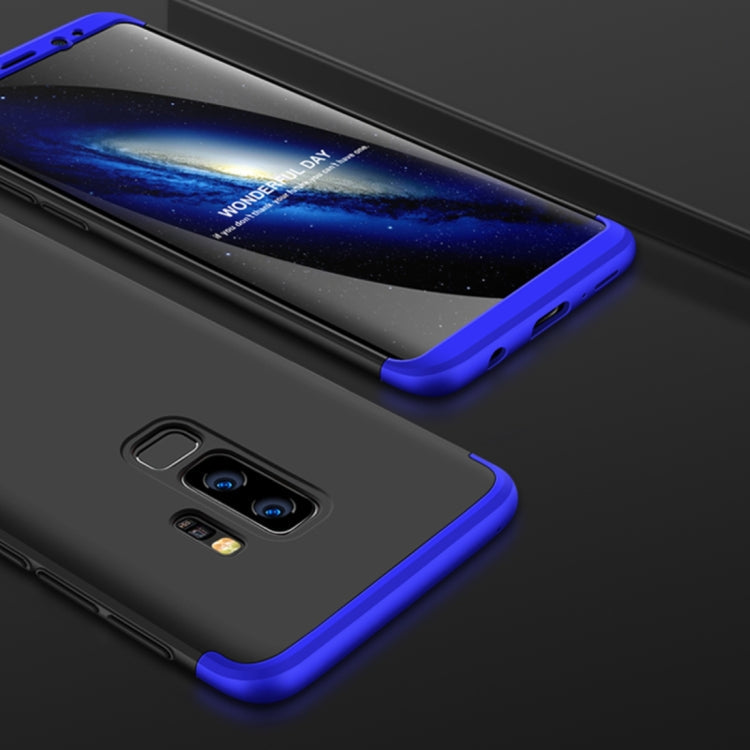 360-Degree Full Coverage Protective Case for Galaxy S9+ (Black+Blue)