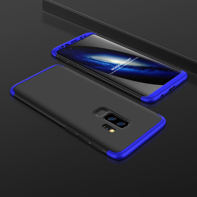 360-Degree Full Coverage Protective Case for Galaxy S9+ (Black+Blue)