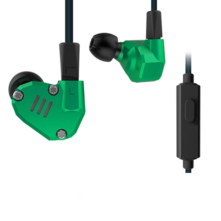 KZ ZS6 3.5mm Plug In-Ear Sports Earphone with Wire Control (Green)