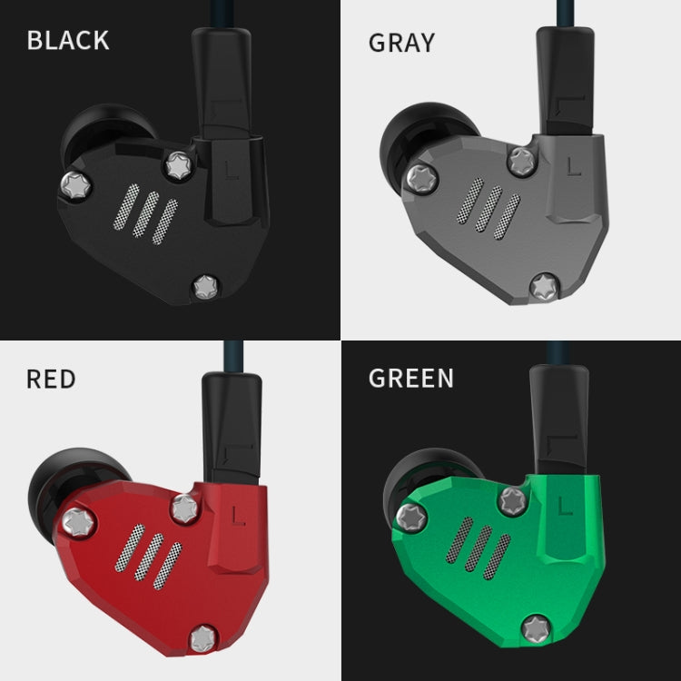 KZ ZS6 3.5mm Plug In-Ear Sports Earphone with Wire Control (Green)
