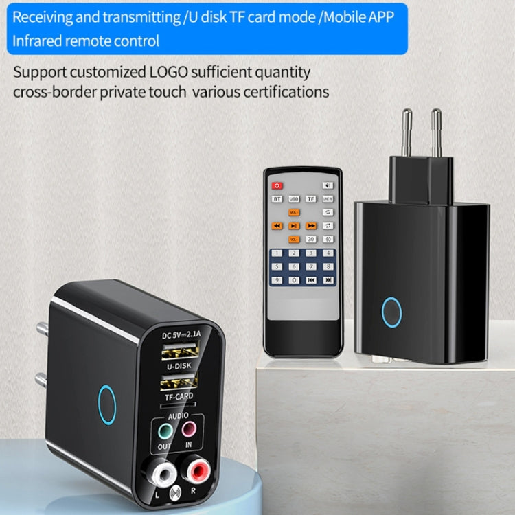 Dual Output Bluetooth 5.0 Audio Transmitter Receiver with Remote Control