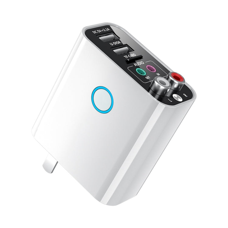 K16 2 in 1 Bluetooth 5.0 Audio Transmitter Receiver with Remote Control (White)