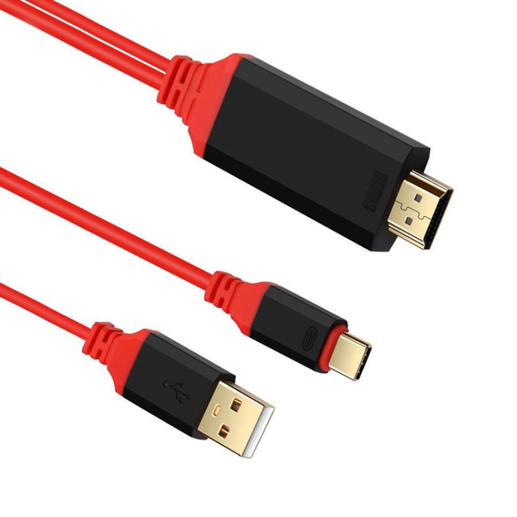 2m 2-in-1 USB-C / Type-C + USB Power Supply to 4K x 2K Ultra HD HDMI Video Cable