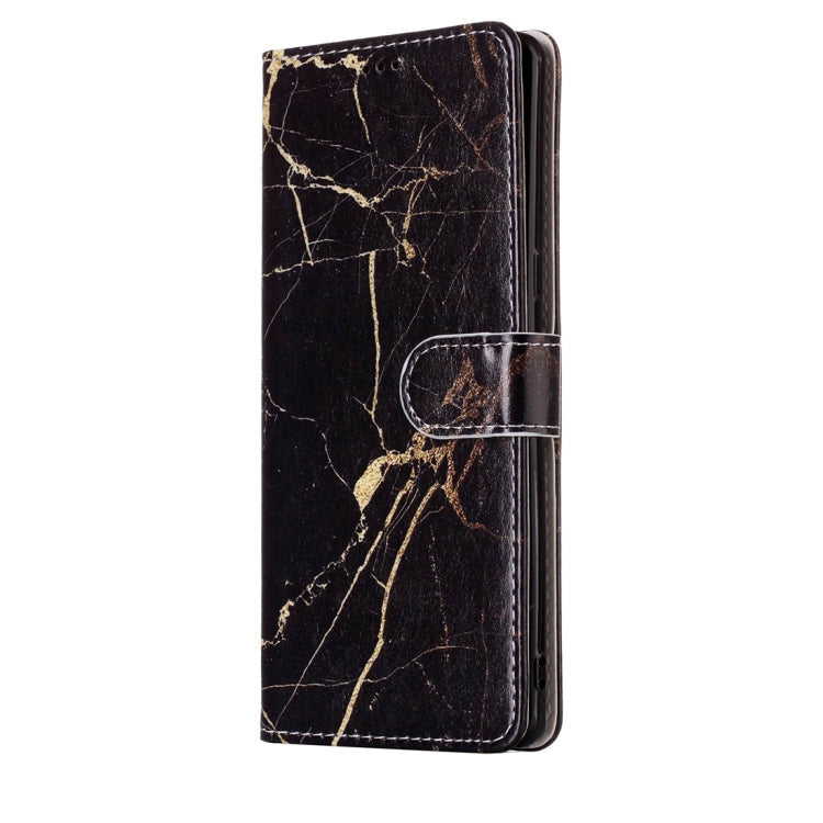 Black Gold Marble Leather Flip Case for Galaxy Note 8 with Card Slots & Wallet