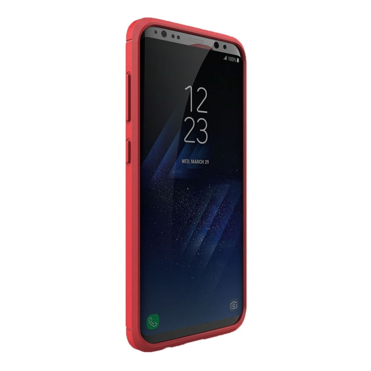 Red Carbon Fiber Texture Shockproof TPU Case for Galaxy S8