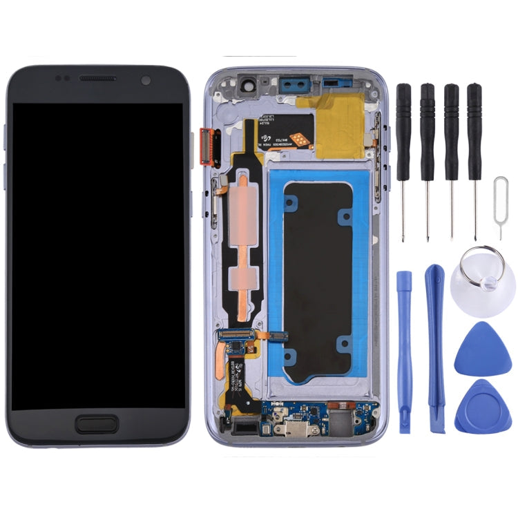 Samsung Galaxy S7/G930V LCD Screen and Digitizer Assembly with Frame (Grey)