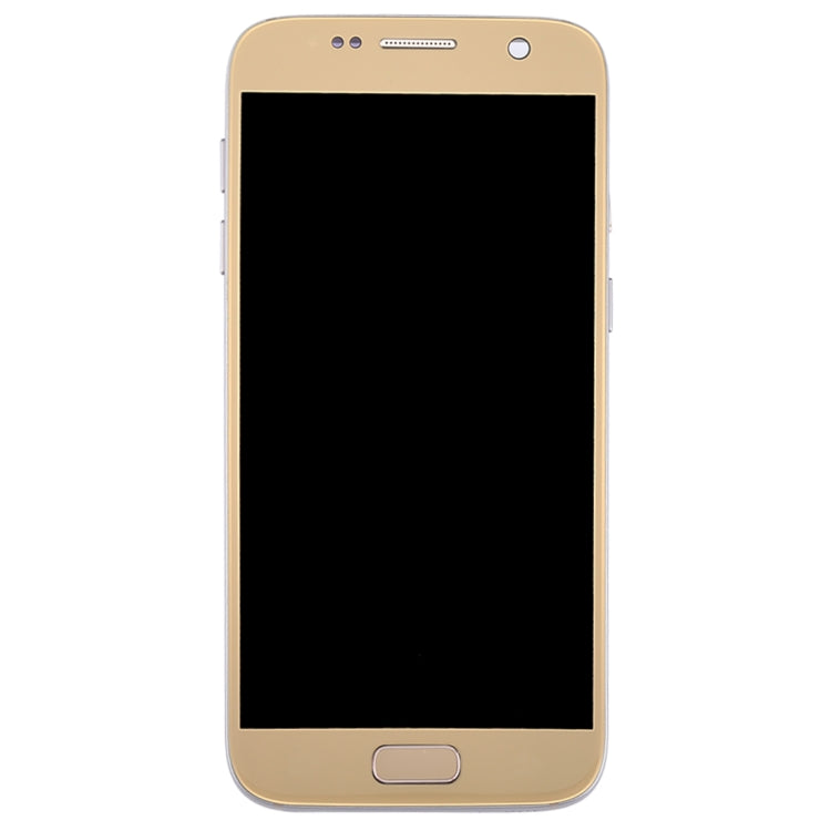 Complete Full Assembly LCD Screen and Digitizer with Frame for Galaxy S7 / G930V in Gold
