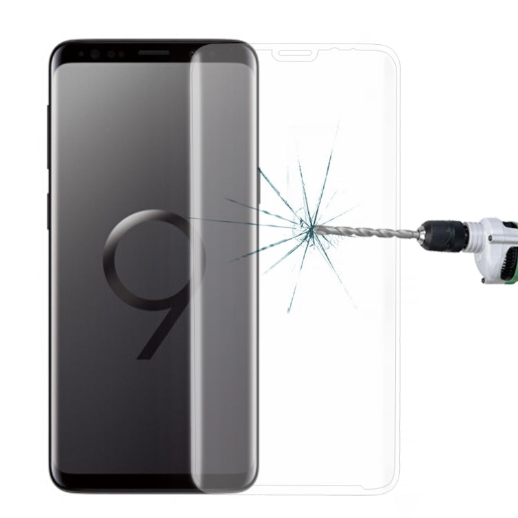 9H Surface Hardness 3D Curved Edge Anti-scratch Full Screen HD Tempered Glass Screen Protector for Galaxy S9+ (Transparent)