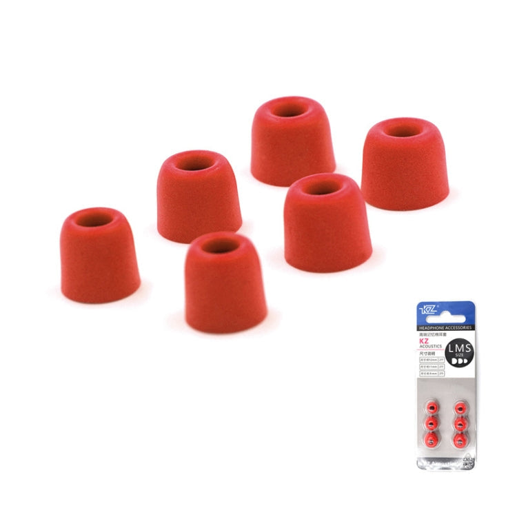 Memory Foam Earbuds Kit for All In-ear Earphones, Size: L & M & S (Red)