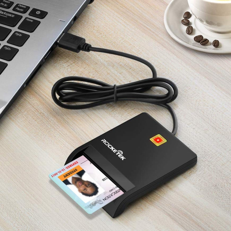 ROCKETEK SCR1 CAC ID SIM Chip Smart Card Reader with Multi-Compatibility