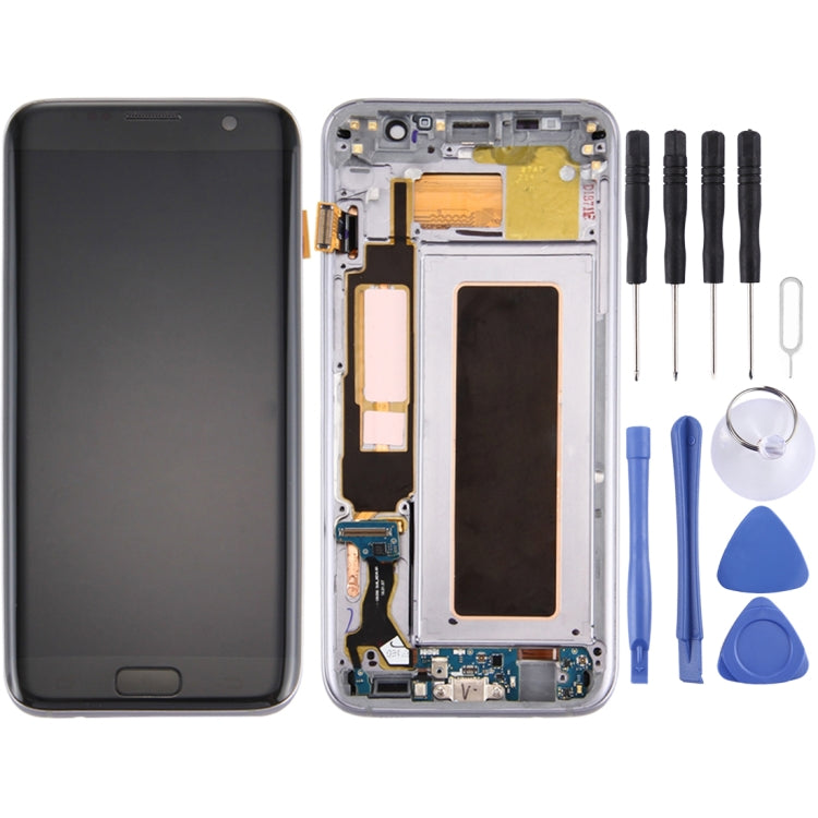 LCD Screen and Digitizer Full Assembly with Frame & Buttons for Galaxy S7 Edge/G9350 (Black)