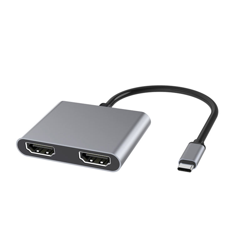 USB-C to Dual HDMI Multifunction Docking Station with Fast Charging (Grey)