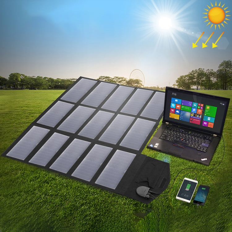 Portable Solar Panel Charger 100W with Dual USB and DC Interfaces