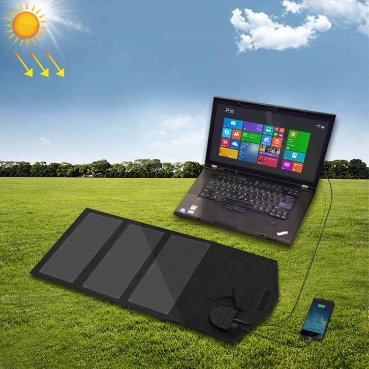 Foldable Waterproof Solar Charger Panel with Voltage Regulator and Portable Design