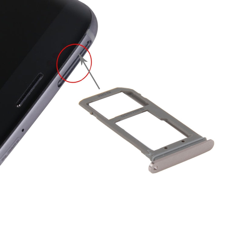 SIM Card Tray and Micro SD Card Tray Replacement for Galaxy S7 Edge / G935 (Rose Gold)