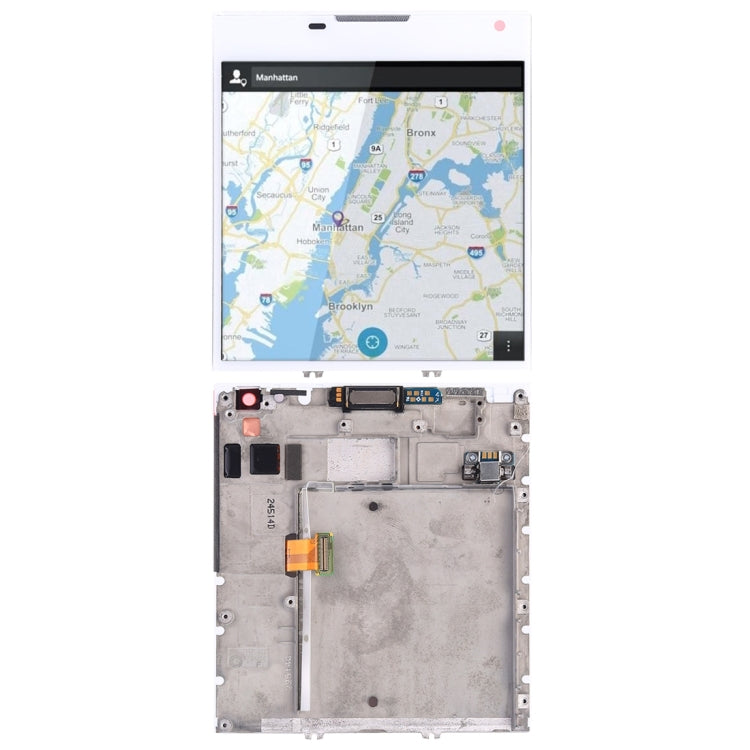 Replacement LCD Screen and Digitizer Assembly with Frame for BlackBerry Passport Q30 in White
