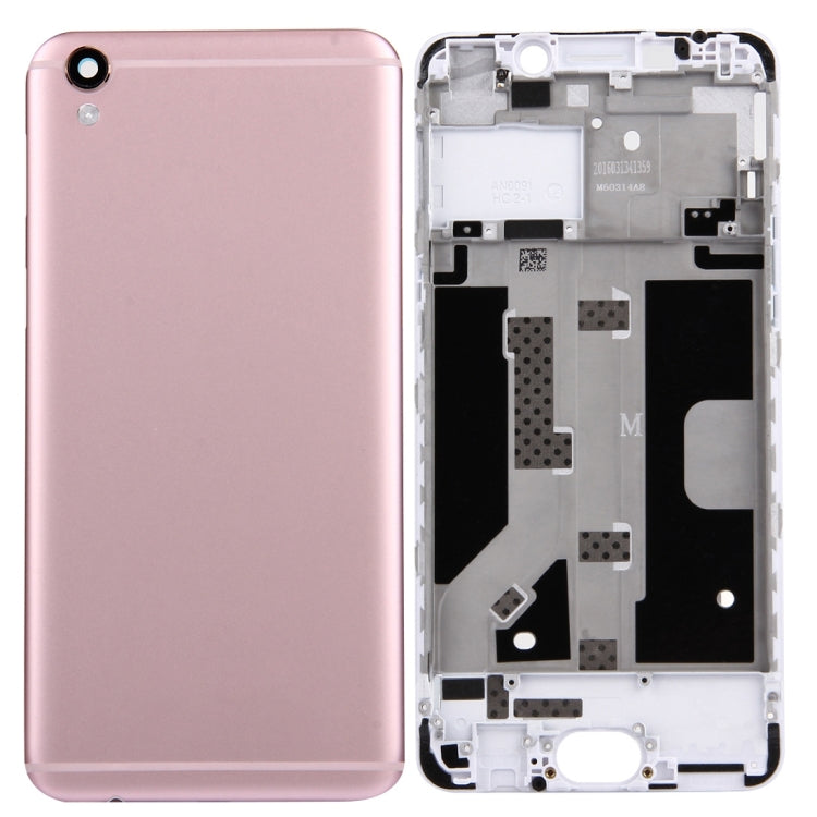 Rose Gold Battery Back Cover + Front Housing LCD Frame Bezel Plate for OPPO R9 / F1 Plus