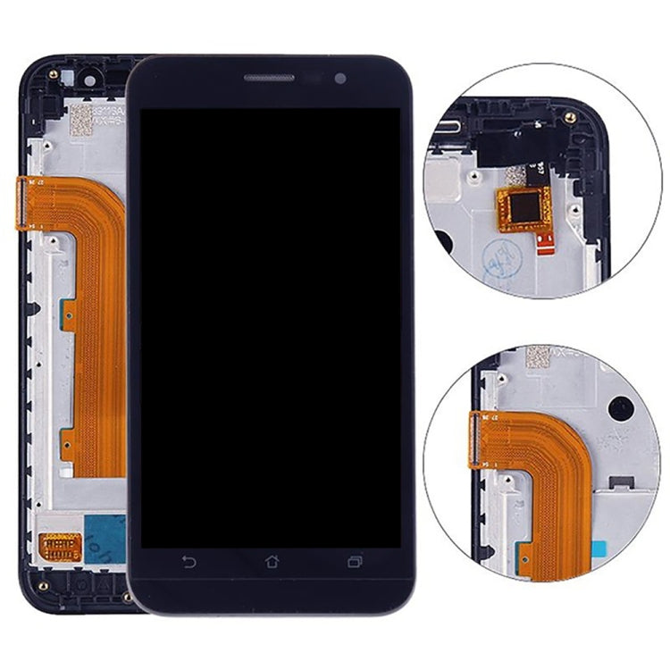 5.0 inch LCD Screen and Digitizer with Frame for Asus Zenfone Go ZB500KL X00AD - Black