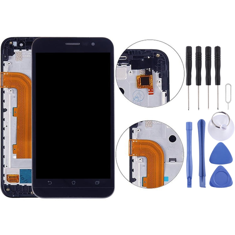 5.0 inch LCD Screen and Digitizer with Frame for Asus Zenfone Go ZB500KL X00AD - Black