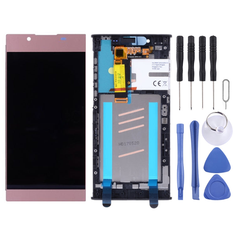 Pink LCD Screen and Digitizer Full Assembly with Frame for Sony Xperia L1 G3311 G3312 G3313
