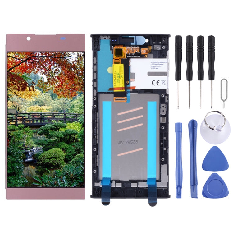 Pink LCD Screen and Digitizer Full Assembly with Frame for Sony Xperia L1 G3311 G3312 G3313