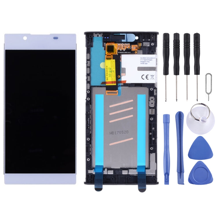LCD Screen and Digitizer Full Assembly with Frame for Sony Xperia L1 G3311 G3312 G3313 in Silver