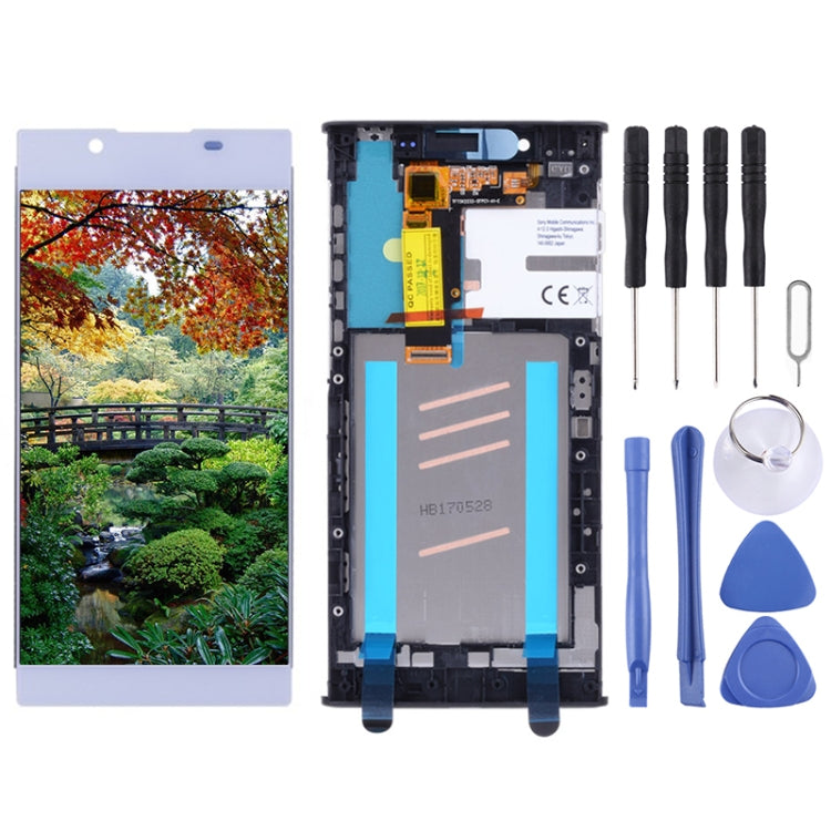 LCD Screen and Digitizer Full Assembly with Frame for Sony Xperia L1 G3311 G3312 G3313 in Silver