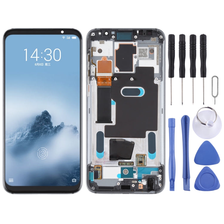 LCD Screen and Digitizer Full Assembly with Frame for Meizu 16 / 16th / M882H / M882Q (Black) - Replacement Part for Refreshing Your Device