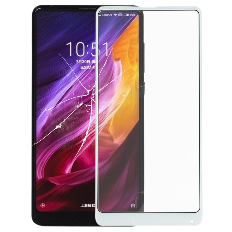 Front Screen Outer Glass Lens Replacement for Xiaomi Mi Mix 2S (White)