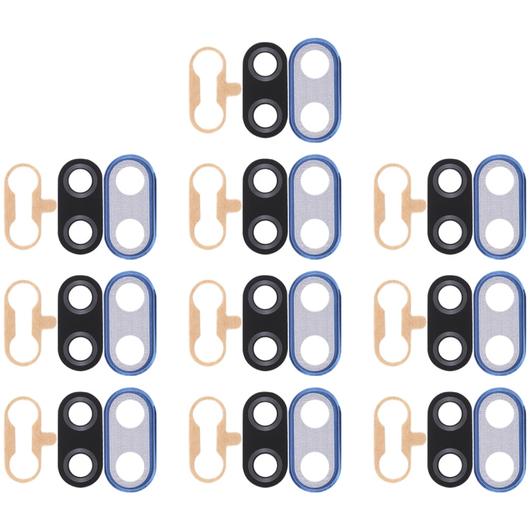 10-Piece Back Camera Bezel Set with Lens Cover & Adhesive for Huawei Nova 3i (Blue)