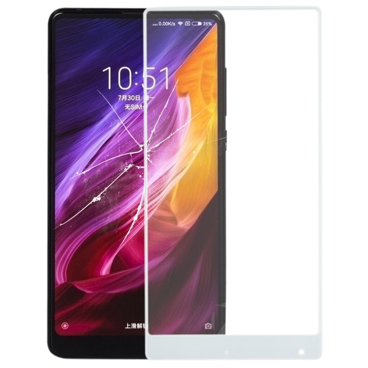Front Screen Outer Glass Lens Replacement for Xiaomi Mi Mix (White)