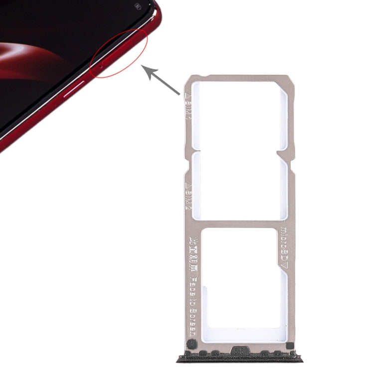 OPPO A3 SIM Card and Micro SD Card Tray Set (Black)