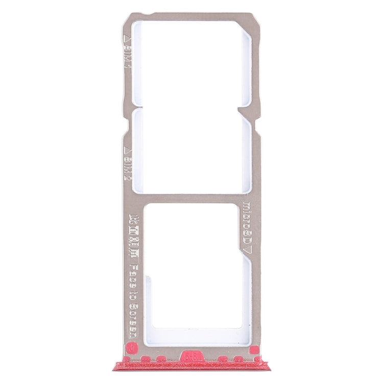 Dual SIM Card Tray + Micro SD Card Tray for OPPO A3 (Red)