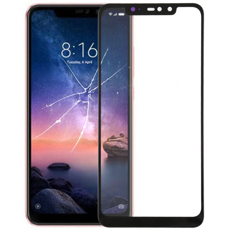 Front Screen Outer Glass Lens Replacement for Xiaomi Redmi Note 6 Pro (Black)