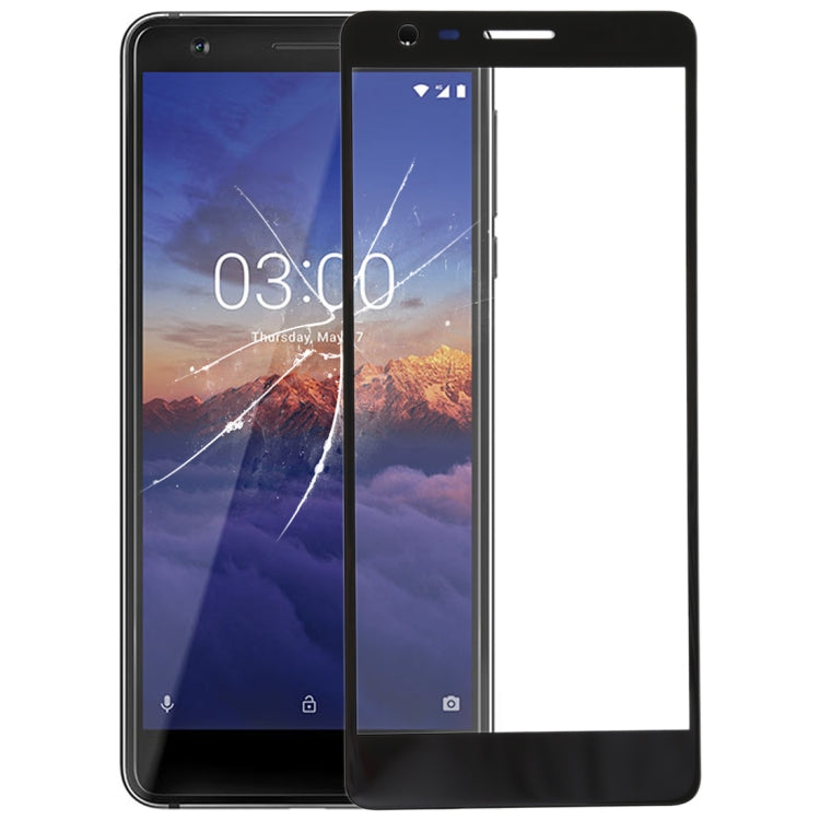Front Screen Outer Glass Lens for Nokia 3.1 in Black