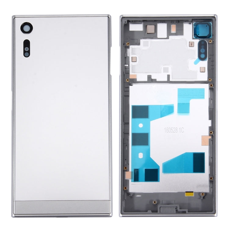 Silver Back Battery Cover, Bottom Cover, and Middle Frame for Sony Xperia XZ