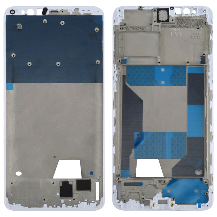 Front Housing LCD Frame Bezel Plate Replacement for OPPO R11s (White)