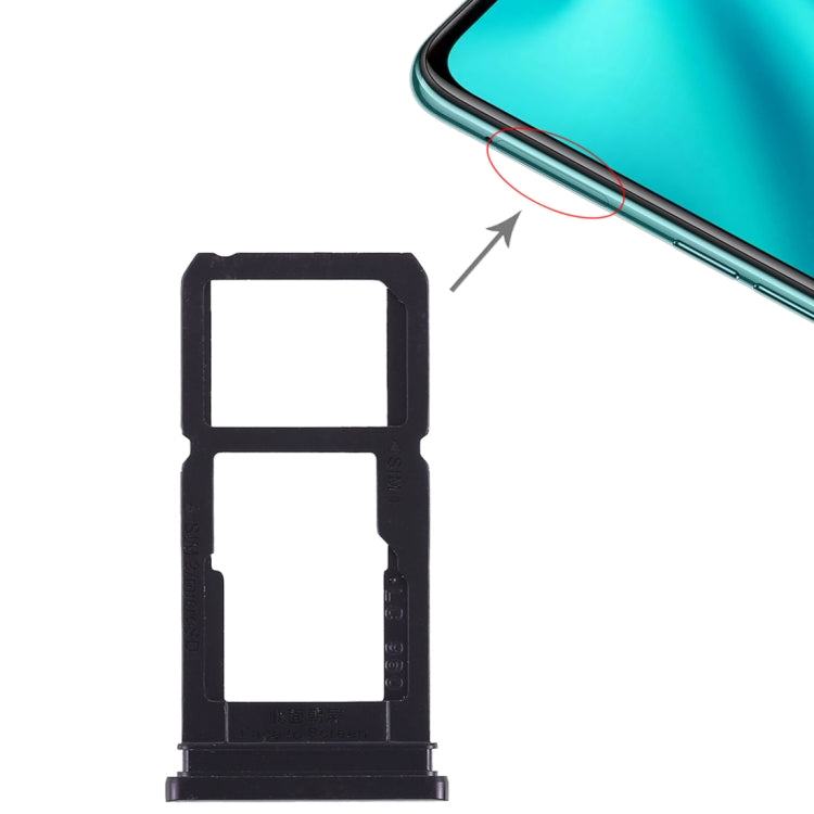 SIM Card Tray and Micro SD Card Tray Replacement for OPPO R15 (Black)