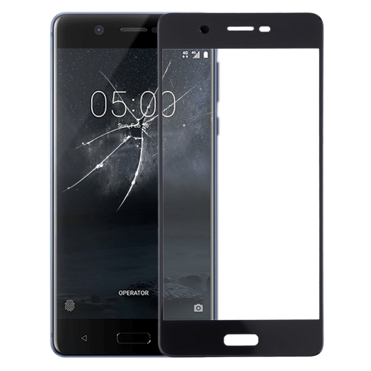 Front Black Outer Glass Lens Replacement for Nokia 5 Models TA-1024, TA-1027, TA-1044, TA-1053