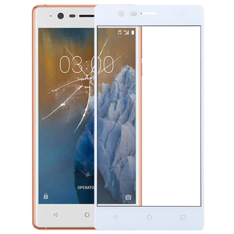 Front Glass Lens Replacement for Nokia 3 (White)