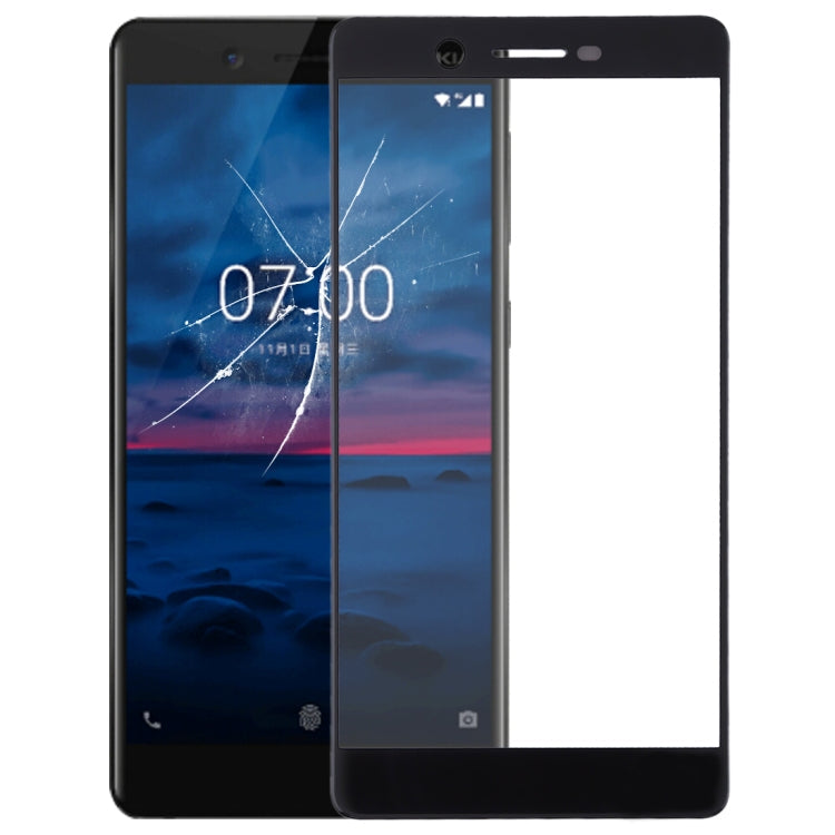 Front Screen Outer Glass Lens Replacement for Nokia 7(Black)